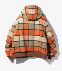 Zipped Work Hoody - Brushed Plaid  Twill