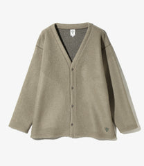 S.S. V Neck Cardigan - Boiled Jersey