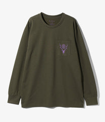 L/S Round Pocket T - Circle Horn