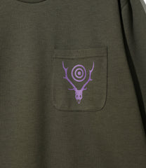 L/S Round Pocket T - Circle Horn