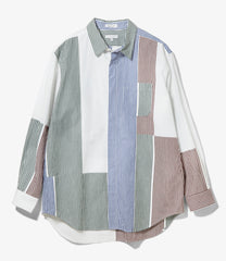 Combo Short Collar Shirt - Block Stripe