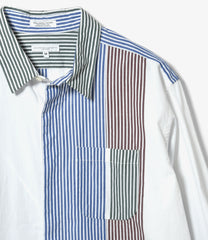 Combo Short Collar Shirt - Block Stripe