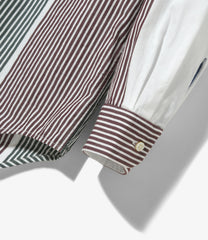 Combo Short Collar Shirt - Block Stripe