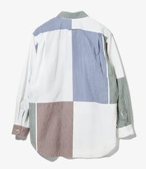 Combo Short Collar Shirt - Block Stripe