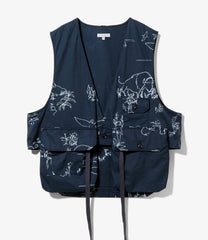 Fowl Vest - Animal Print Flat Twill