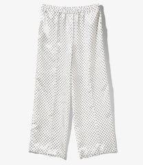 Pin Tuck Flare Pants - Polka Dots Sateen