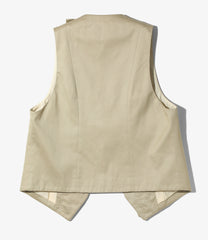 Frill Vest - Chino Cloth