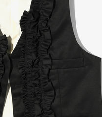 Frill Vest - Chino Cloth