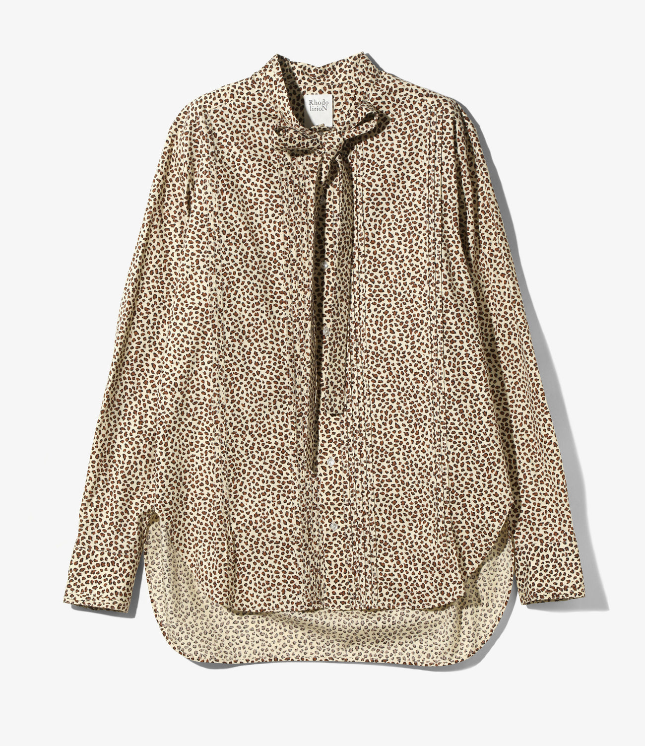 Ribbon Tie Blouse - Solid＆Leopard