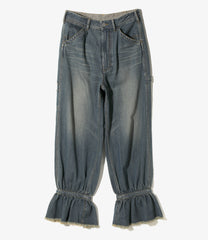 Frill Painter Pants - Denim