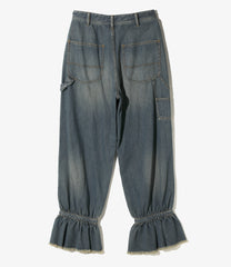 Frill Painter Pants - Denim