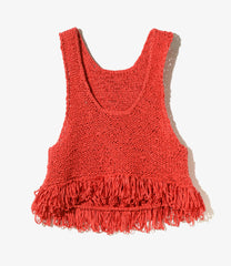 Fringe Vest - Ribbon Yarn