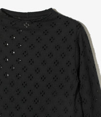 Mock Neck Tee - Cutwork