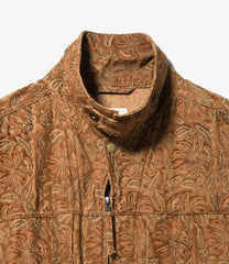 Trucker Jacket - Floral Printed Corduroy
