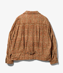 Trucker Jacket - Floral Printed Corduroy