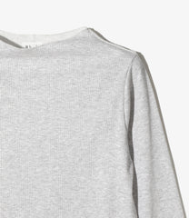 Ribbed Lace Cuff Pullover Tee