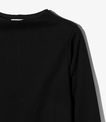 Ribbed Lace Cuff Pullover Tee