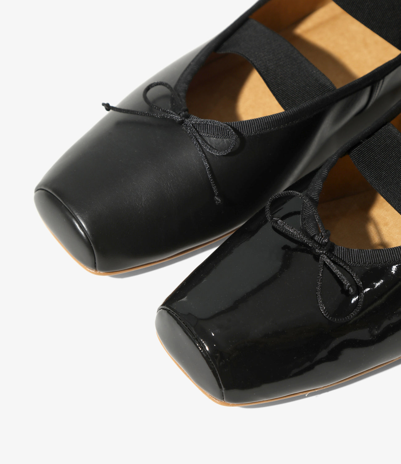 Material Combination Ballet Shoes