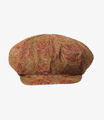 Newsboy Cap- Floral Pt. Corduroy