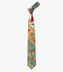 Neck Tie - Floral Stripe Lawn