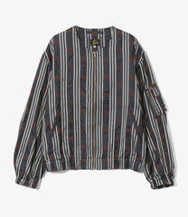 Line Crew Jacket - Papillon Stripe Jacquard.