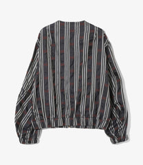 Line Crew Jacket - Papillon Stripe Jacquard.