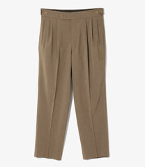 Tucked Side Tab Trouser - Poly Cloth