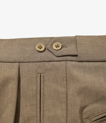 Tucked Side Tab Trouser - Poly Cloth