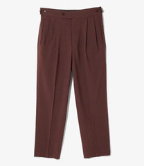 Tucked Side Tab Trouser - Poly Cloth