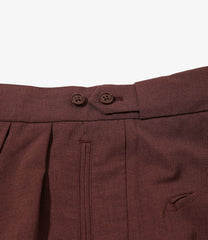 Tucked Side Tab Trouser - Poly Cloth