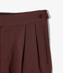 Tucked Side Tab Trouser - Poly Cloth