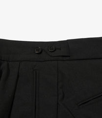 Tucked Side Tab Trouser - Poly Cloth