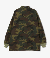 Stand Collar Army Shirt - C.Ripstop / Camo