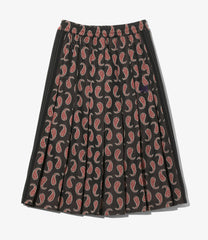 Pleated Track Skirt - Poly Jacquard