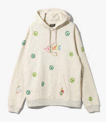 OTAKARA NYC Embroided Sweat Hoodie - Peace