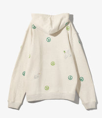 OTAKARA NYC Embroided Sweat Hoodie - Peace