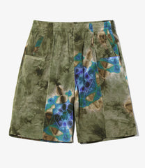 Army String Short- Knit Mesh / Tie Dye