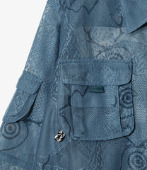 South2 West x  Brain Dead - Mesh Fishing Button Up Shirt