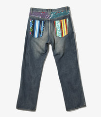 NEEDLES x Sasquatchfabrix. Straight Jean- Patchwork