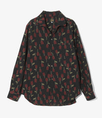 Italian Collar Shirt - /W Tulip Jacquard