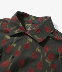 Italian Collar Shirt - /W Tulip Jacquard