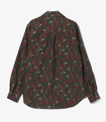 Italian Collar Shirt - /W Tulip Jacquard