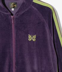 Rib Collar Track Jacket - C/PE Velour