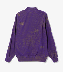 Rib Collar Track Jacket - Pile Jacquard / Spider Web