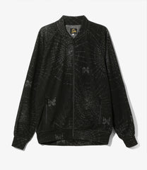 Rib Collar Track Jacket - Pile Jacquard / Spider Web