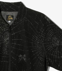 Rib Collar Track Jacket - Pile Jacquard / Spider Web