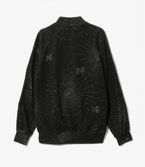 Rib Collar Track Jacket - Pile Jacquard / Spider Web