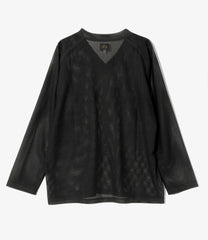 L/S V-Neck Tee - Raschel Lace