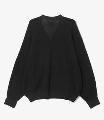 V Neck Cardigan - Merino Wool Knit