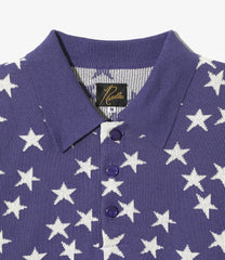 S/S Polo Sweater-PE/Washi Knit/Star